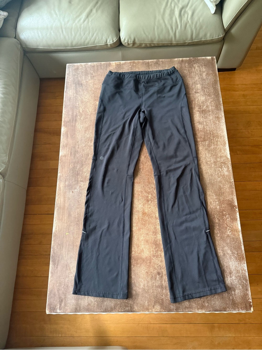 Athleta Black Performance Flare-Leg Workout Pants
